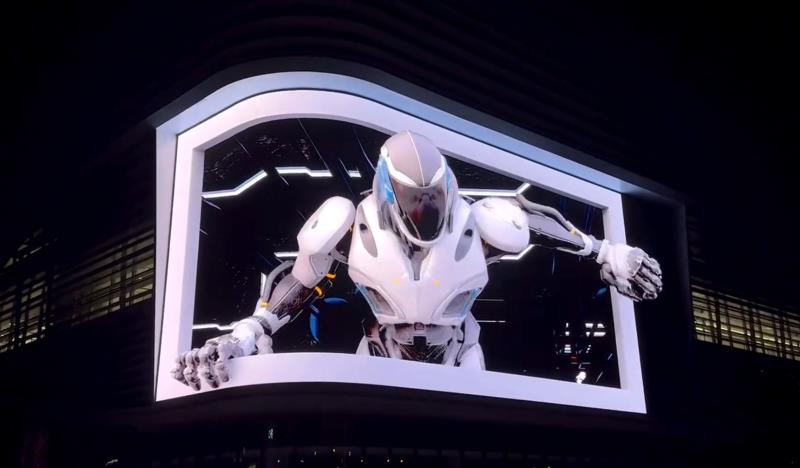 平博pinnacle超8K裸眼3D巨屏点亮裕；翟